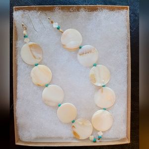 Mother of Pearl/Turquoise Earrings